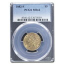  アンティークコイン コイン 金貨 銀貨  1882-S $5 Liberty Gold Half Eagle MS-62 PCGS - SKU#215647