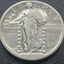 【極美品/品質保証書付】 アンティークコイン 硬貨 1924 S Standing Liberty Quarter 25c Circulated #30035 ...
