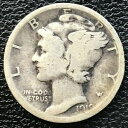 【極美品/品質保証書付】 アンティークコイン 銀貨 1919 Mercury Dime Philadelphia 10c Better Grade Silver...