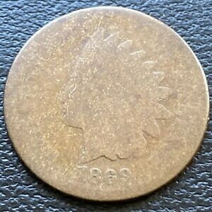 yɔi/iۏ؏tz AeB[NRC RC   [] 1869 Indian Head Cent 1c Circulated #29657