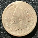 【極美品/品質保証書付】 アンティークコイン 硬貨 1862 Indian Head Cent 1c One Penny Better Grade #14911...