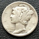 【極美品/品質保証書付】 アンティークコイン 銀貨 1945 S Mercury Dime 10c Micro S Better Grade Silver #2...