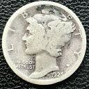 【極美品/品質保証書付】 アンティークコイン 銀貨 1925 Mercury Dime Philadelphia 10c Better Grade Silver...