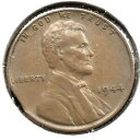 【極美品/品質保証書付】 アンティークコイン 硬貨 1944 Lincoln Cent 1c Clipped Planchet ERROR #23707 [送料...