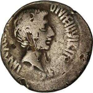  アンティークコイン コイン 金貨 銀貨   Coin, Octavian, Denarius, 37 BC, Uncertain Mint, VF(30-35), Silver