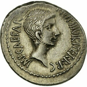  アンティークコイン 銀貨  Coin, Octavian, Denarius, 37 BC, Uncertain Mint in Italy, Silver  #scf-wr-3300-3495