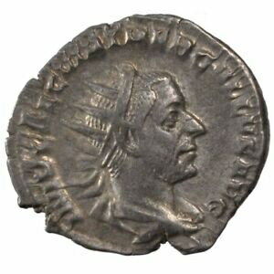 【極美品/品質保証書付】 アンティークコイン コイン 金貨 銀貨 [送料無料] [#60556] Trebonianus Gallus, Antoninianus, AU(50-53), Billon, Cohen #84, 3.50