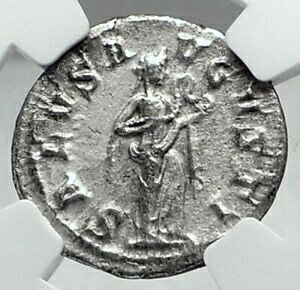 ڶ/ʼݾڽա ƥ    [̵] GORDIAN III Authentic Ancient 240AD Silver Roman Coin SALUS w SERPENT NGC i81398