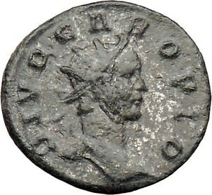  アンティークコイン コイン 金貨 銀貨  Carus 283AD Silvered Ancient Roman Coin Eagle Posthumous Deification i30086