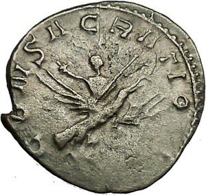  アンティークコイン コイン 金貨 銀貨  Valerian II riding eagle Valerian I grandson Silver Ancient Roman Coin i34135