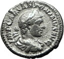  アンティークコイン コイン 金貨 銀貨  ELAGABALUS 218AD Silver Ancient Roman Coin Mars Possibly Unpublished i59495