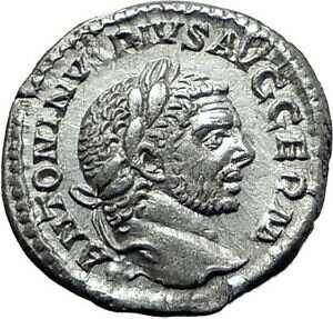 ڶ/ʼݾڽա ƥ    [̵] CARACALLA 217AD Rome Silver Authentic Ancient Roman Coin JUPITER ZEUS i61494