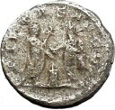 【極美品/品質保証書付】 アンティークコイン 銀貨 Valerian I his son Gallienus sacrificing Rare Silver Ancient Roman Coin i46894 送料無料 scf-wr-3301-3020