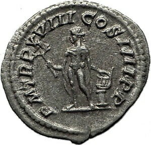 ڶ/ʼݾڽա ƥ    [̵] CARACALLA 215AD Rome Nude Apollo Lyre Authentic Ancient Silver Roman Coin i60627