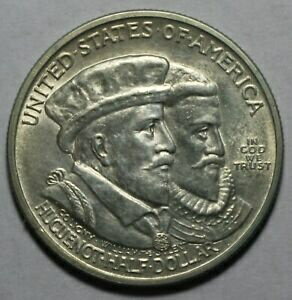  アンティークコイン コイン 金貨 銀貨  1924 Huguenot Commemorative Silver Half Dollar CV48