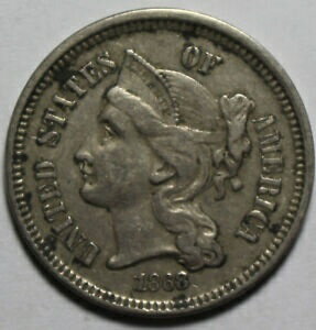 ڶ/ʼݾڽա ƥ    [̵] 1868 3 Cent Nickel MP55