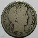 【極美品/品質保証書付】 アンティークコイン 硬貨 1904 S Barber Half Dollar QT43 [送料無料] #oof-wr-3306-3314