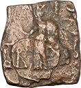 【極美品/品質保証書付】 アンティークコイン コイン 金貨 銀貨 送料無料 VONONID Dynasty Spalahores 85BC Indo Skythian Ancient India Greek Coin i47093