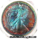 【極美品/品質保証書付】 アンティークコイン コイン 金貨 銀貨 [送料無料] 1992 Toned American Silver Eagle Dollar $1 ASE - PCGS MS68 - Rainbow Toning !