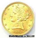 【極美品/品質保証書付】 アンティークコイン コイン 金貨 銀貨 [送料無料] 1901 Liberty Gold Half Eagle $5 Coin - Certified ANACS AU58 - Rare Coin!