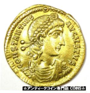 yɔi/iۏ؏tz AeB[NRC RC   [] Ancient Roman Constantius II AV Solidus Gold Coin 337-361 AD - VF / XF