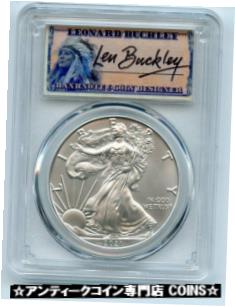 yɔi/iۏ؏tz AeB[NRC RC   [] 2021 (S) $1 Silver Eagle 1oz Dollar Emergency PCGS MS70 FDOI Leonard Buckley