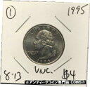 【極美品/品質保証書付】 アンティークコイン 硬貨 1995 WASHINGTON QUARTER. UNC COLLECTOR COIN FOR YOUR S...