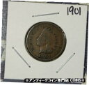 【極美品/品質保証書付】 アンティークコイン 1901 INDIAN HEAD COPPER CENT COLLECTOR COIN FREE SHIPPING...