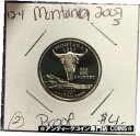 【極美品/品質保証書付】 アンティークコイン 硬貨 2007-S MONTANA STATE QUARTER PROOF. COLLECTOR COIN FOR...