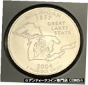 【極美品/品質保証書付】 アンティークコイン 硬貨 2004 MICHIGAN STATE QUARTER. COLLECTOR COIN FOR YOUR C...