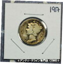【極美品/品質保証書付】 アンティークコイン 銀貨 1917 MERCURY SILVER DIME COLLECTOR COIN. FREE SHIPPING...