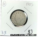 【極美品/品質保証書付】 アンティークコイン 硬貨 1905 LIBERTY V NICKEL. COLLECTOR COIN FOR YOUR COLLECT...