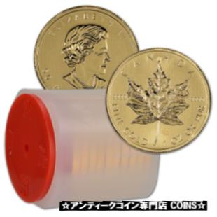 【極美品/品質保証書付】 アンティークコイン 金貨 Canada Gold Maple Leaf - 1 oz $50 .9999 - Random Year - 1 Roll 10 Coin Mint Tube [送料無料] #gcf-wr-3364-1247