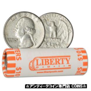 楽天金銀プラチナ　ワールドリソース【極美品/品質保証書付】 アンティークコイン コイン 金貨 銀貨 [送料無料] 90％ Silver Quarters - Roll of 40 - $10 Face Value
