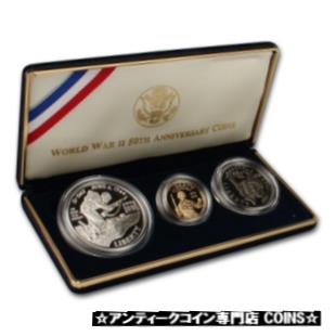 ڶ/ʼݾڽա ƥ    [̵] 1993 US World War II 50th Anniversary 3-Coin Commemorative Proof Set