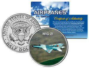 ڶ/ʼݾڽա ƥ Ų MiG-21 * Airplane Series * JFK Kennedy Half Dollar US Colorized Coin [̵] #ocf-wr-3365-1628