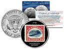 【極美品/品質保証書付】 アンティークコイン 硬貨 INVERTED JENNY 1918 STAMP Colorized JFK Half Dollar US Coin Upside Down Airplane [送料無料] #ocf-wr-3365-533