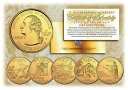 yɔi/iۏ؏tz AeB[NRC RC   [] 2008 US Statehood Quarters 24K GOLD PLATED ** 5-Coin Complete Set ** w/Capsules