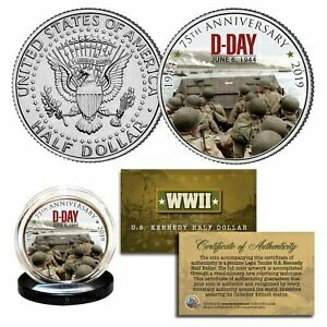 ڶ/ʼݾڽա ƥ Ų World War II - D-DAY Normandy 75th Anniversary 1944 - 2019 JFK Half Dollar Coin [̵] #ocf-wr-3365-881