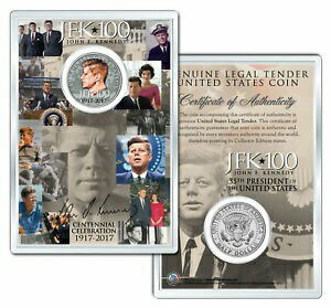 ڶ/ʼݾڽա ƥ    [̵] JFK100 Centennial Bday KENNEDY 2017 JFK Half Dollar Coin w/4x6 Display - Profile