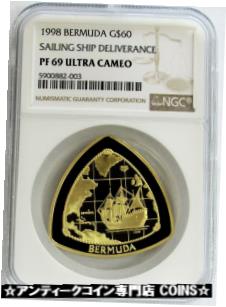 【極美品/品質保証書付】 アンティークコイン 金貨 1998 GOLD BERMUDA 60 SHIP DELIVERANCE 1 OZ TRIANGLE PROOF COIN NGC PF 69 UC 送料無料 gct-wr-3366-1318