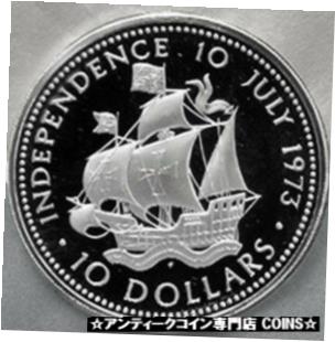 【極美品/品質保証書付】 アンティークコイン コイン 金貨 銀貨 [送料無料] 1973 SILVER BAHAMAS 1.48 OZS PROOF $10 ENGLISH GALLEON INDEPENDENCE DAY COIN