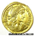 【極美品/品質保証書付】 アンティークコイン コイン 金貨 銀貨 [送料無料] Ancient Roman Constantius II AV Solidus Gold Coin 337-361 AD - VF / XF