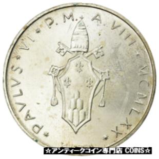 【極美品/品質保証書付】 アンティークコイン コイン 金貨 銀貨 送料無料 901274 Coin, VATICAN CITY, Paul VI, 500 Lire, 1970, Roma, MS(63), Silver