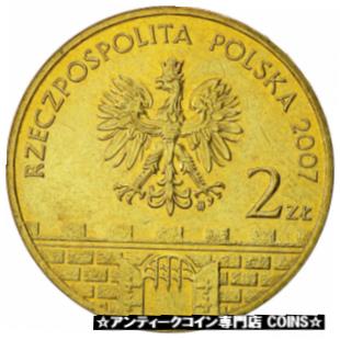 【極美品/品質保証書付】 アンティークコイン コイン 金貨 銀貨 [送料無料] [#453669] Coin, Poland, 2 Zlote, 2007, Warsaw, MS(60-62), Brass, KM:621 2