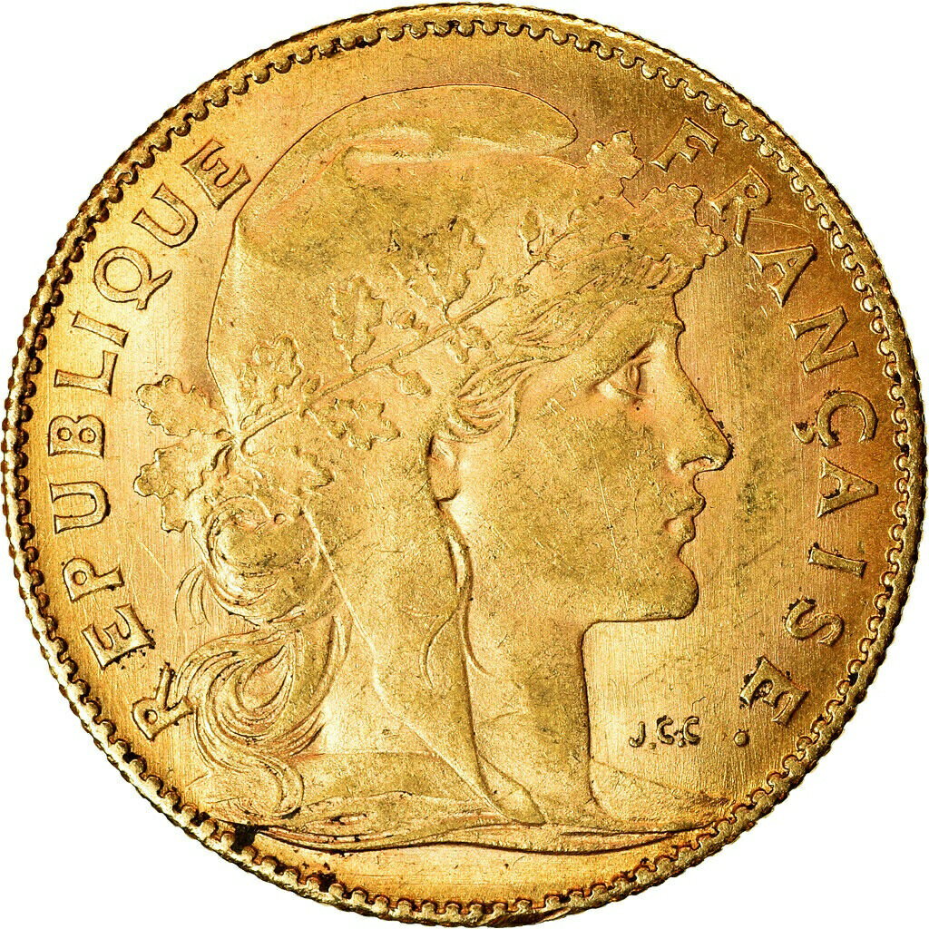  アンティークコイン コイン 金貨 銀貨   Coin, France, Marianne, 10 Francs, 1911, Paris, AU(55-58), Gold, KM:846