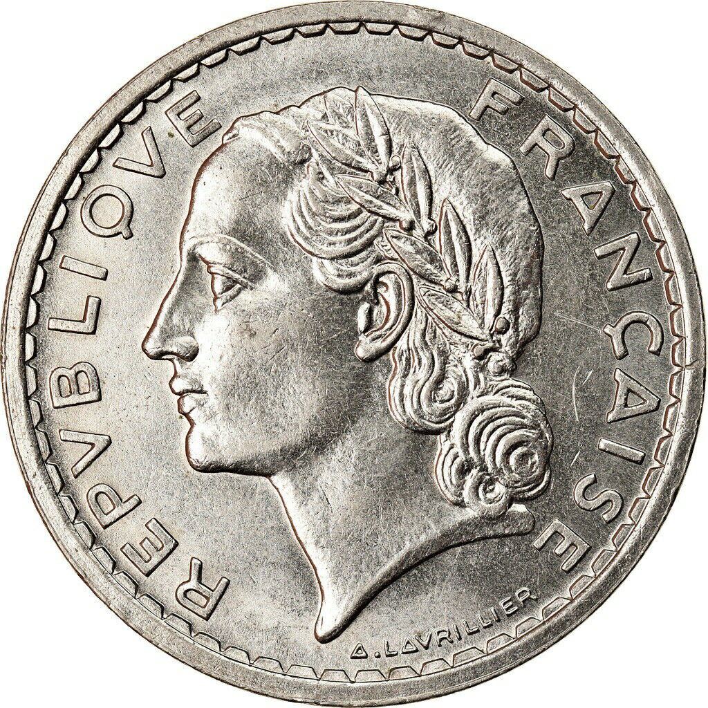 ץʡɥ꥽㤨֡ڶ/ʼݾڽա ƥ    [̵] [#856027] Coin, France, Lavrillier, 5 Francs, 1935, Paris, AU(55-58, NickelפβǤʤ36,250ߤˤʤޤ