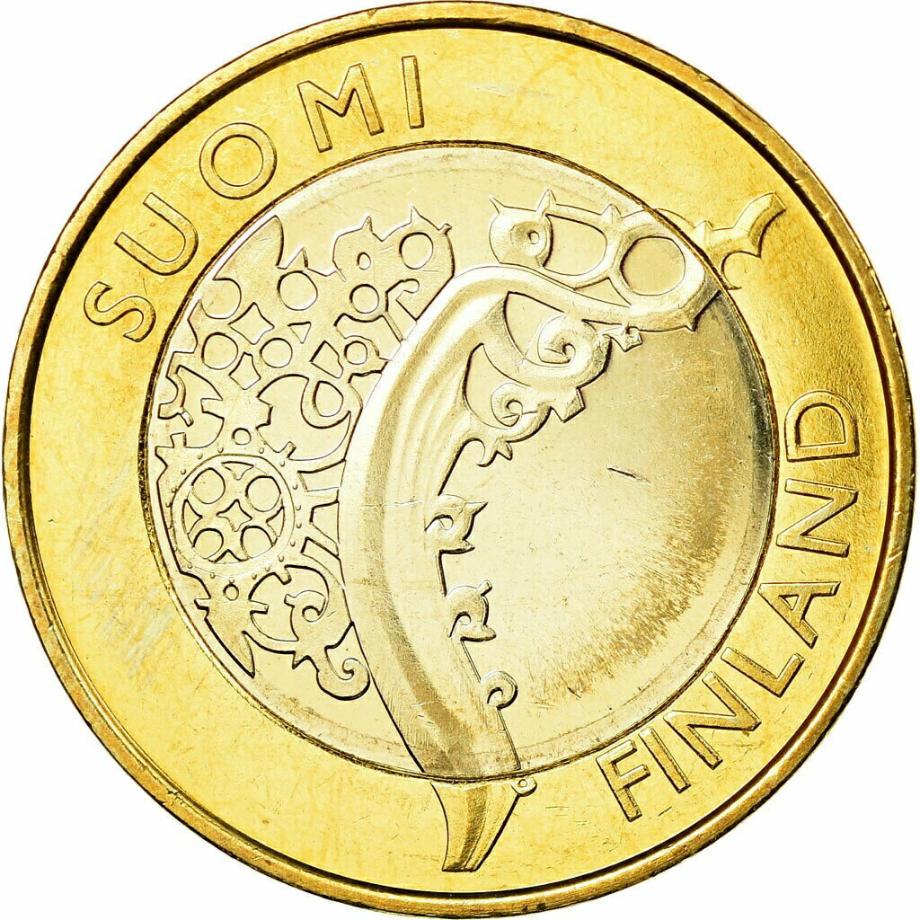  アンティークコイン コイン 金貨 銀貨   Finland, 5 Euro, Provinces - Finland proper, 2011, AU(55-58)