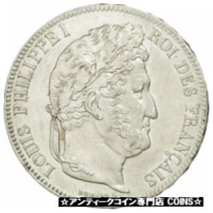  アンティークコイン コイン 金貨 銀貨   France, Louis-Philippe, 5 Francs, 1839, Rouen, AU(50-53), Silver