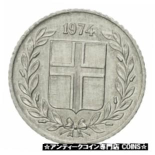 【極美品/品質保証書付】 アンティークコイン コイン 金貨 銀貨 [送料無料] [#543983] Coin, Iceland, 10 Aurar, 1974, VF(30-35), Aluminum, KM:10a